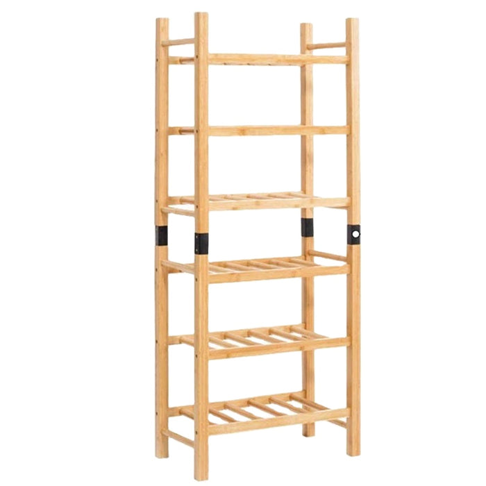 VinoCove 45-Bottle Nature Bamboo Wine Rack Free Standing Wine Bottles Display Rack Countertop Stackable Wine Rack Shelf