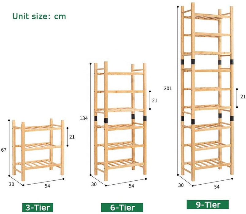 VinoCove 45-Bottle Nature Bamboo Wine Rack Free Standing Wine Bottles Display Rack Countertop Stackable Wine Rack Shelf